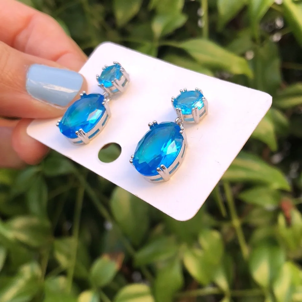 Aquamarine Drop Earrings